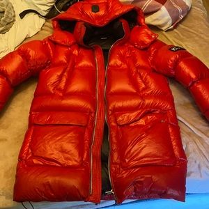 Mackage winter coat red 3 quarter length red